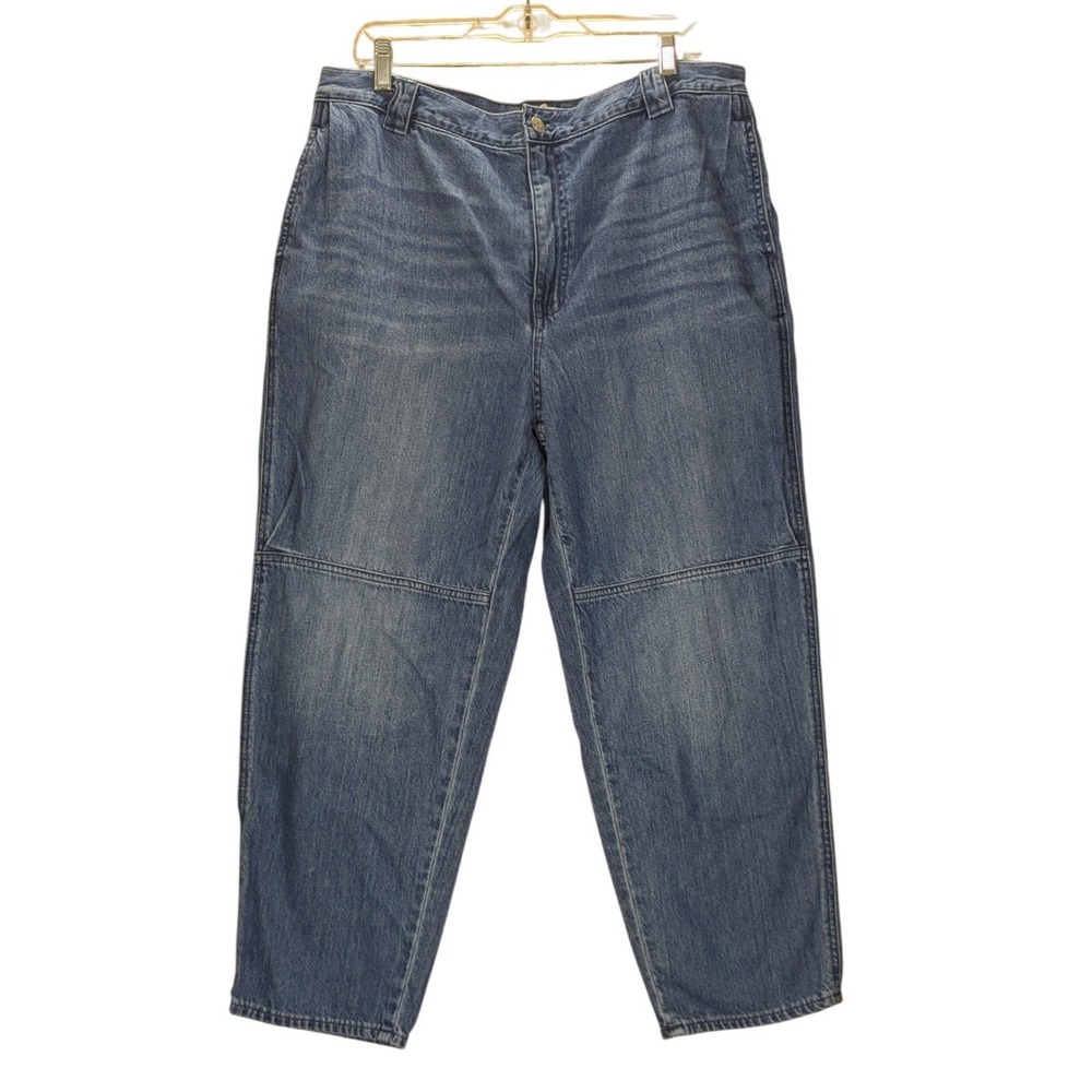 Madewell Jeans‎ High Rise Tapered Baggy Lightweight Cotton Blue Denim Women's 32